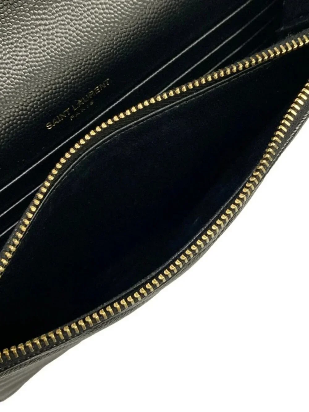SAINT LAURENT PARIS Monogram Saint Laurent Envelope 393953 Black Leather - Picture 5 of 12